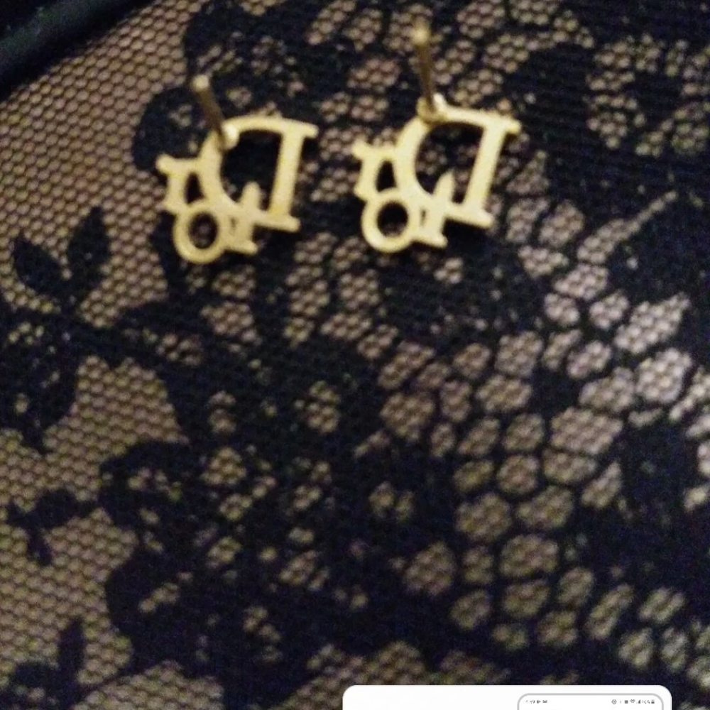 PETITE DIOR SMALL STUD SIGNATURE EARRINGS - Picture 3 of 4